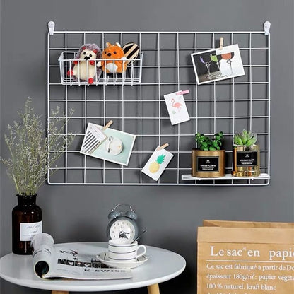 Home Wall Decoration Iron Grid Décor DIY Hanging Rack