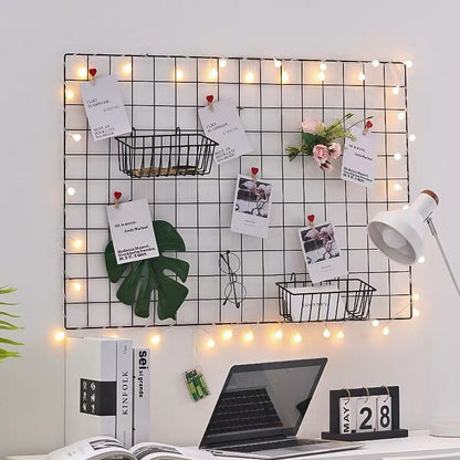 Home Wall Decoration Iron Grid Décor DIY Hanging Rack