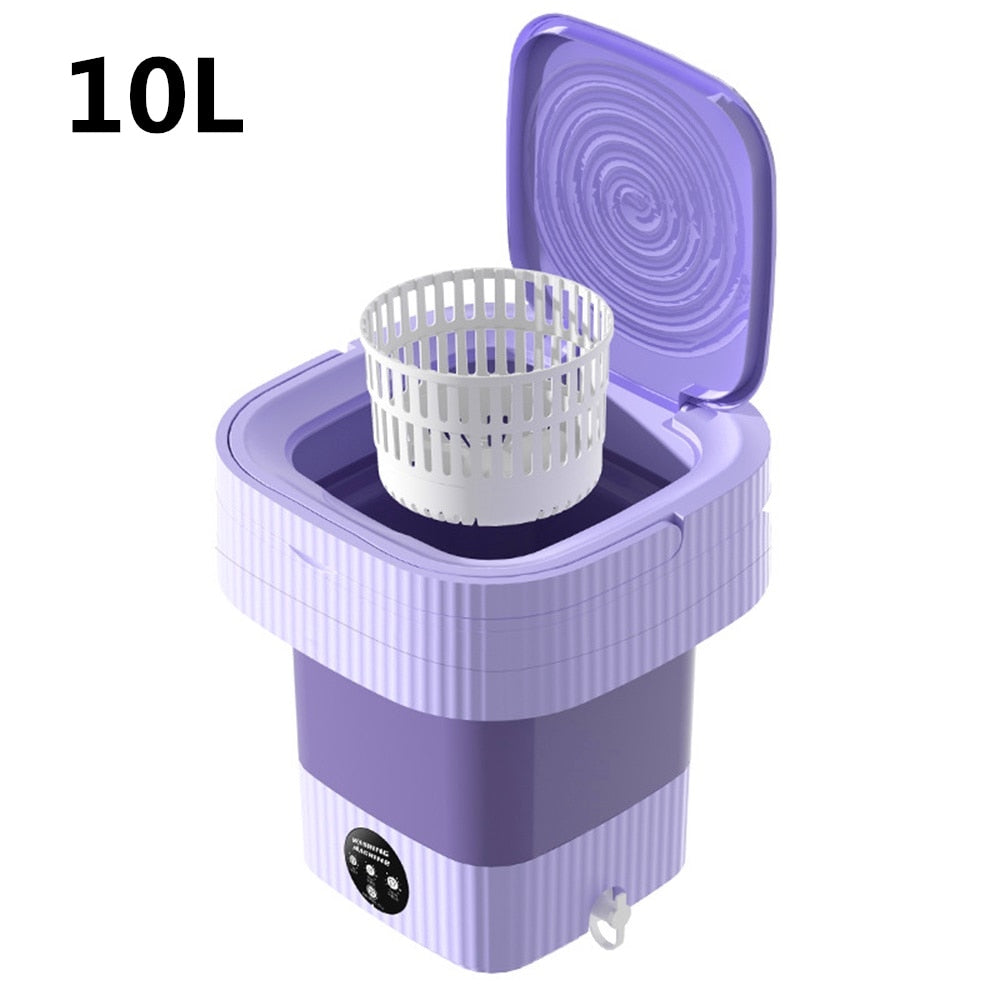 Mini Folding Portable Washing Machines with Centrifuge Dryer for Clothes Tourist Travel Home Sock Bra Small Underwear Washer