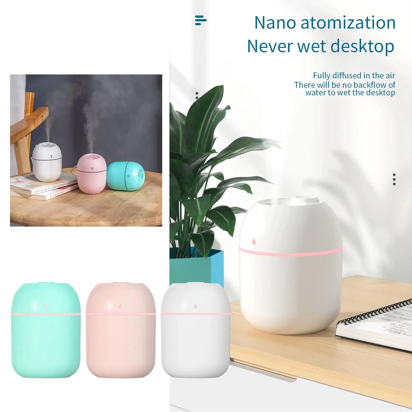 USB Aroma Diffuser Humidifier Sprayer Portable Home Appliance 220ml Electric Humidifier